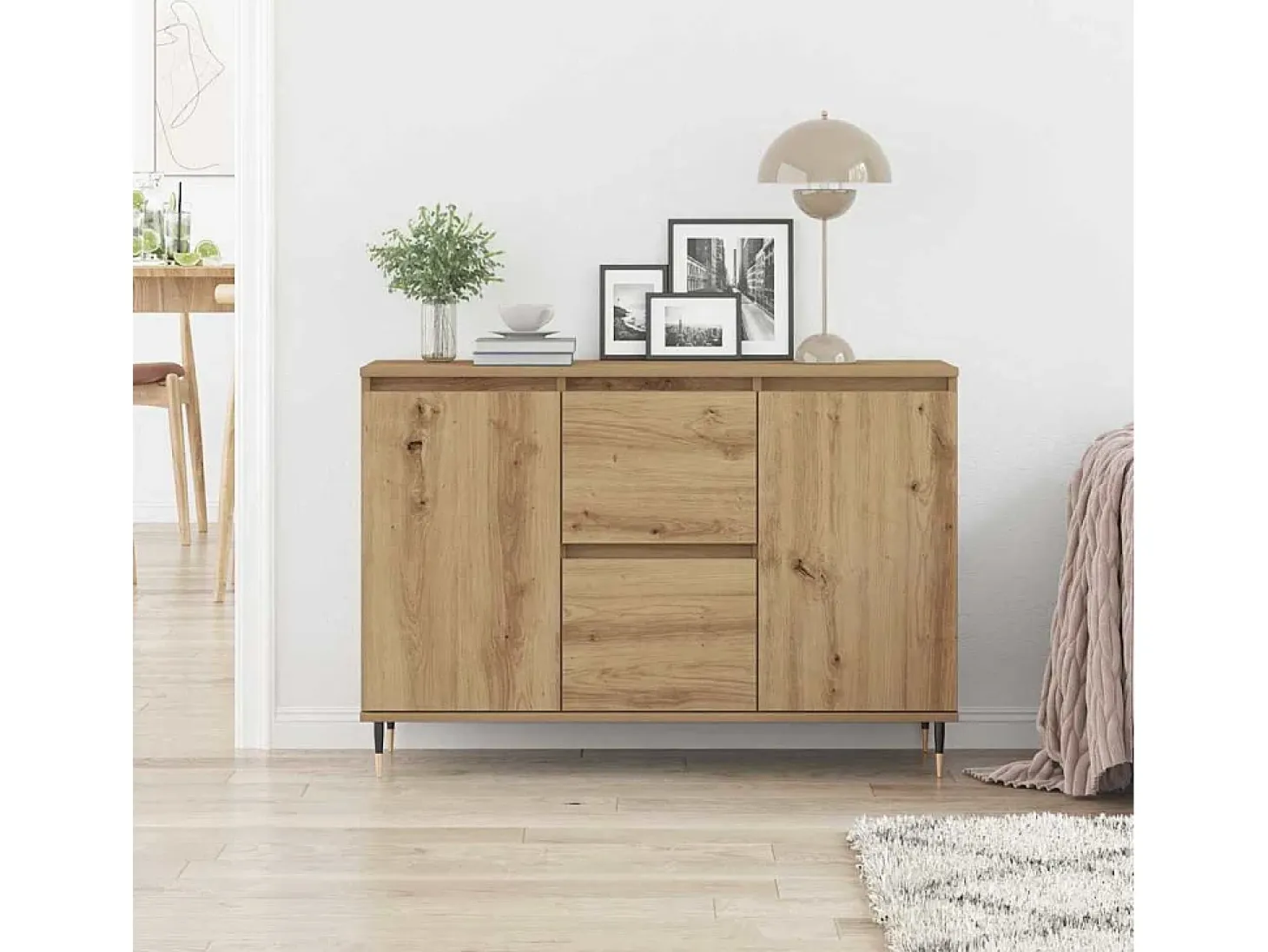 Vitrina Roble artisan 101.5 x 35 x 70 cm Madera contrachapada