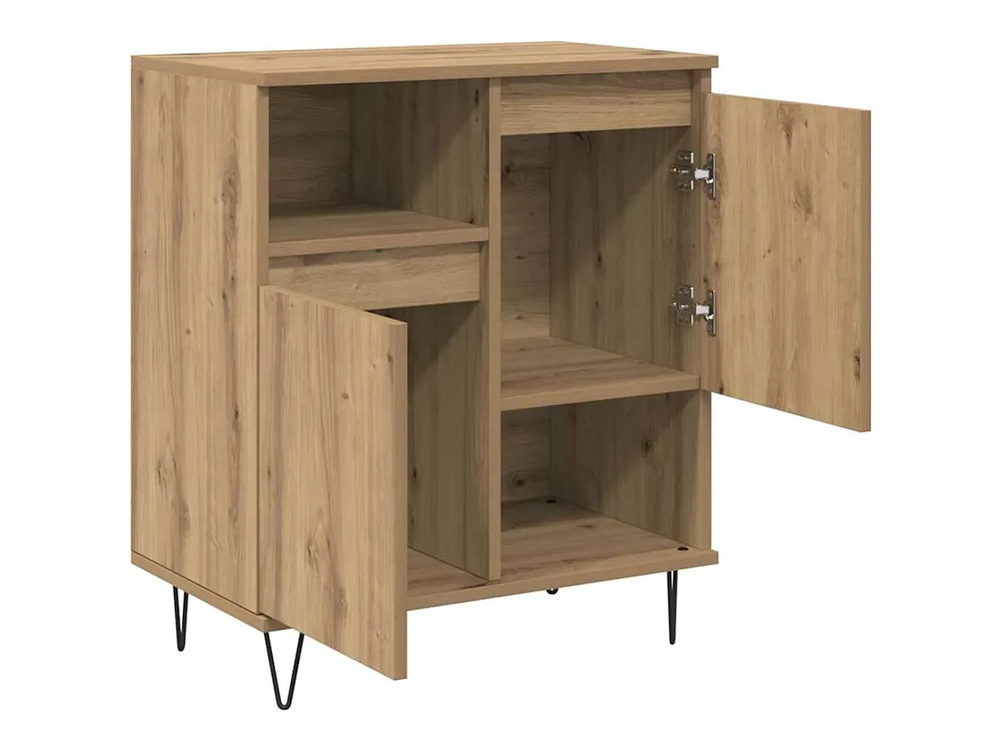 Vitrina Roble artisan 60 x 35 x 70 cm Madera contrachapada