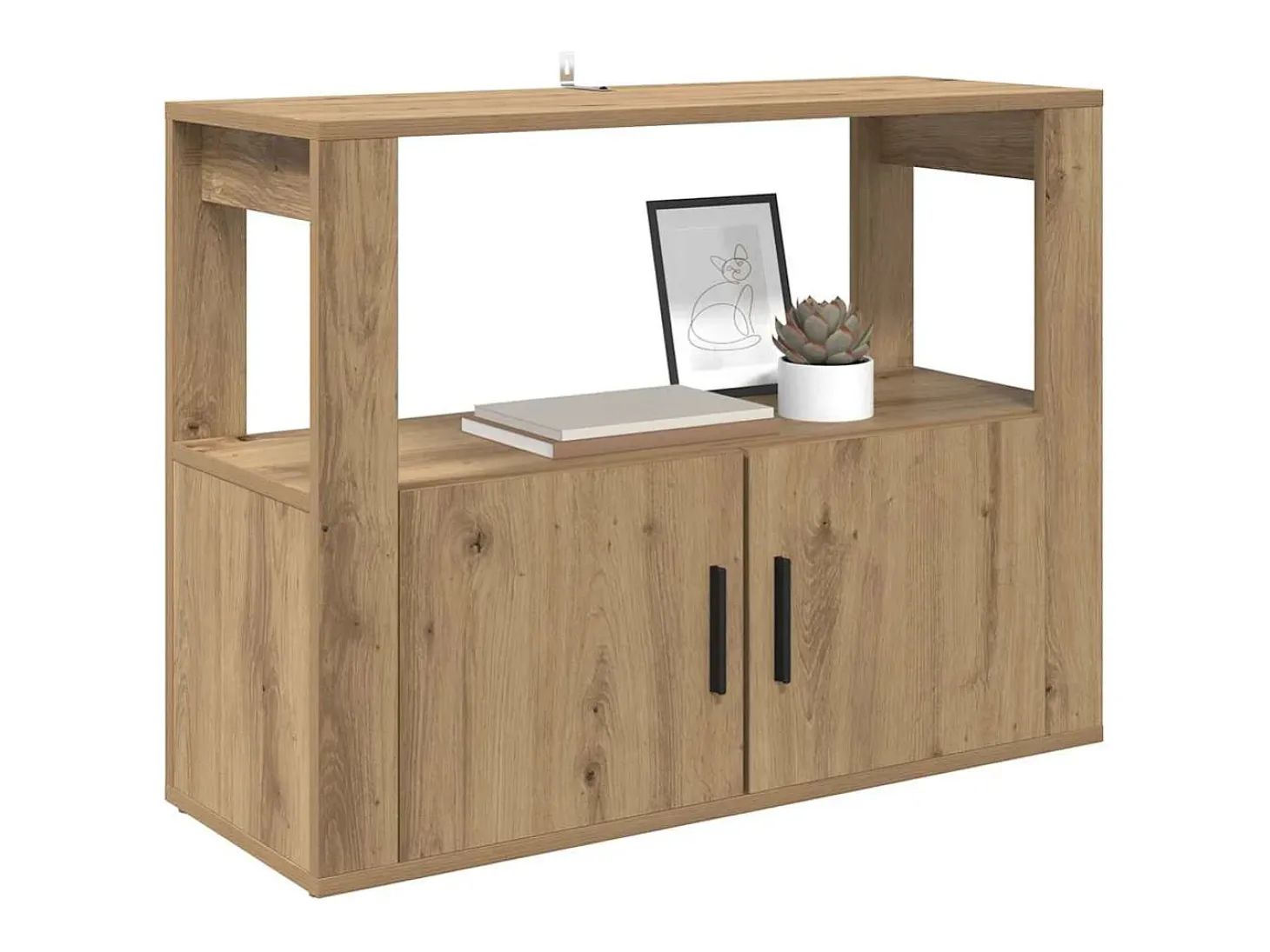Vitrina Roble artisan 80 x 30 x 60 cm Madera contrachapada