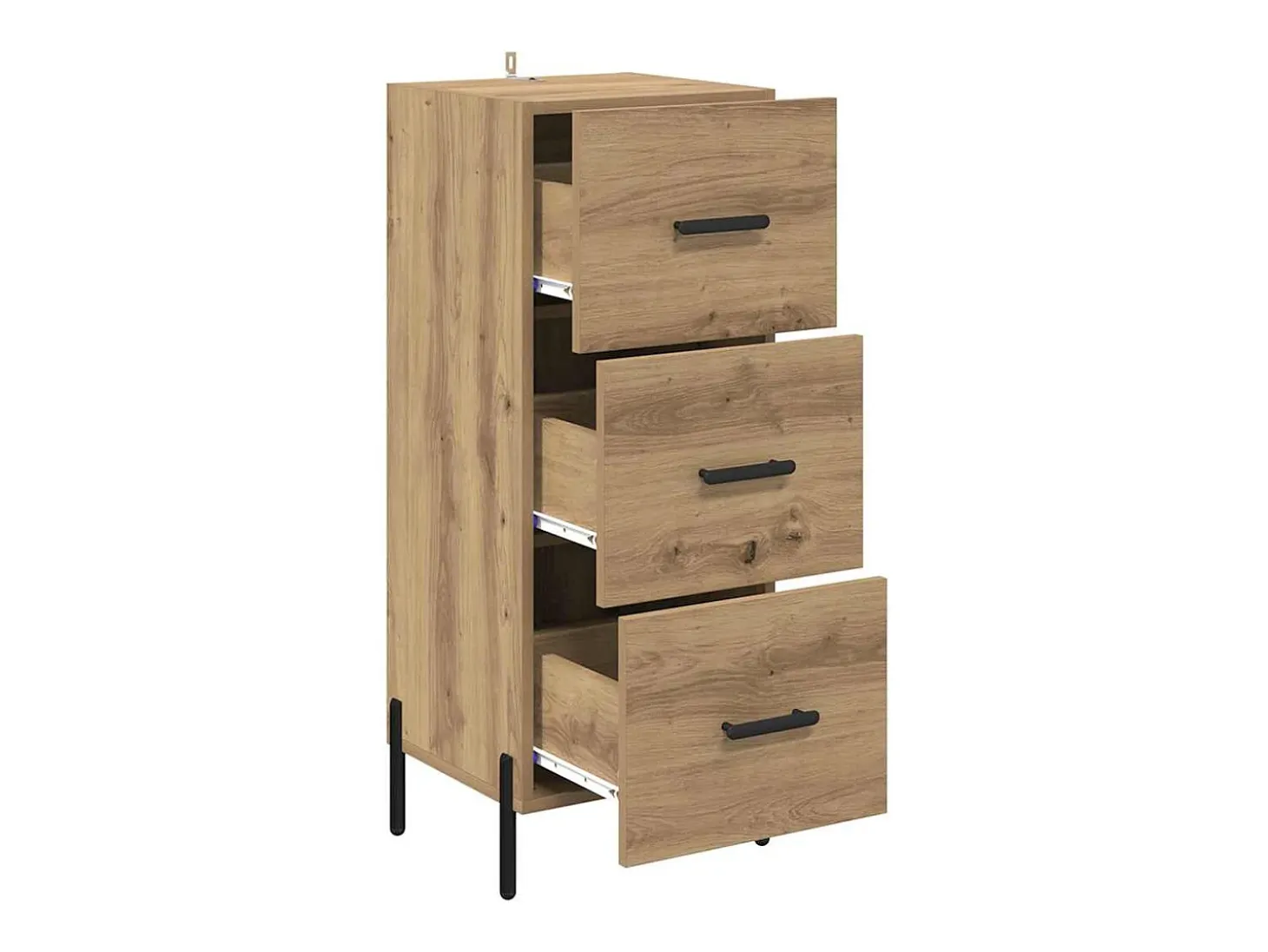 Vitrina Roble artisan 34 x 34.5 x 90 cm Madera contrachapada