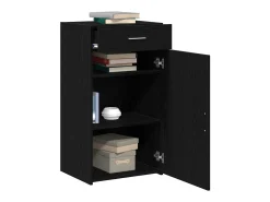 Vitrina Roble negro 50 x 42.5 x 93 cm Madera contrachapada
