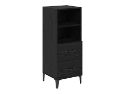 Vitrina Roble negro 34 x 34.5 x 90 cm Madera contrachapada