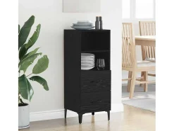 Vitrina Roble negro 34 x 34.5 x 90 cm Madera contrachapada
