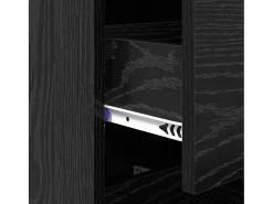 Vitrina Roble negro 34 x 34.5 x 90 cm Madera contrachapada