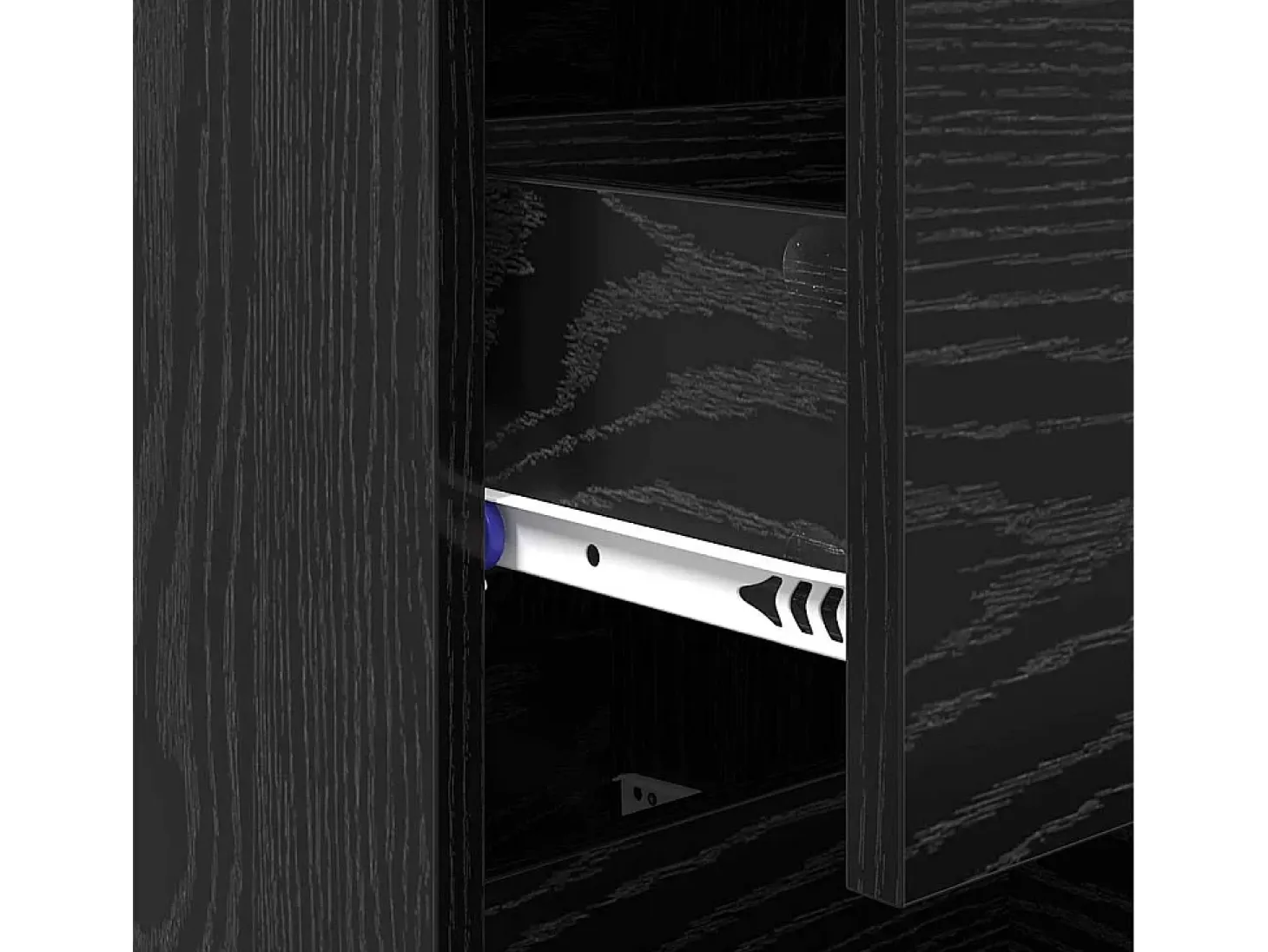 Vitrina Roble negro 34 x 34.5 x 90 cm Madera contrachapada