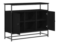 Vitrina Roble negro 100 x 35 x 80 cm Madera contrachapada