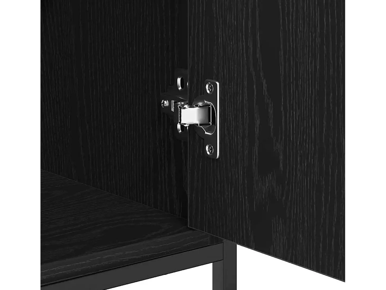 Vitrina Roble negro 100 x 35 x 80 cm Madera contrachapada