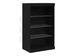 Vitrina Roble Negro 60.5 x 37 x 100 cm Madera contrachapada