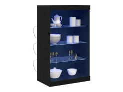 Vitrina Roble Negro 60.5 x 37 x 100 cm Madera contrachapada