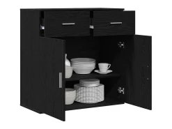 Vitrina Roble negro 79 x 38 x 80 cm Madera contrachapada