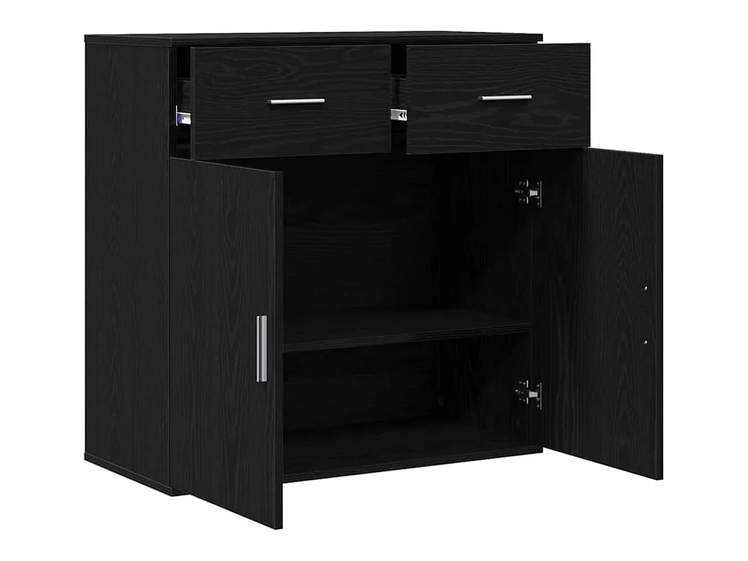 Vitrina Roble negro 79 x 38 x 80 cm Madera contrachapada