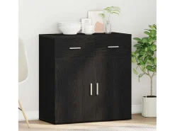 Vitrina Roble negro 79 x 38 x 80 cm Madera contrachapada
