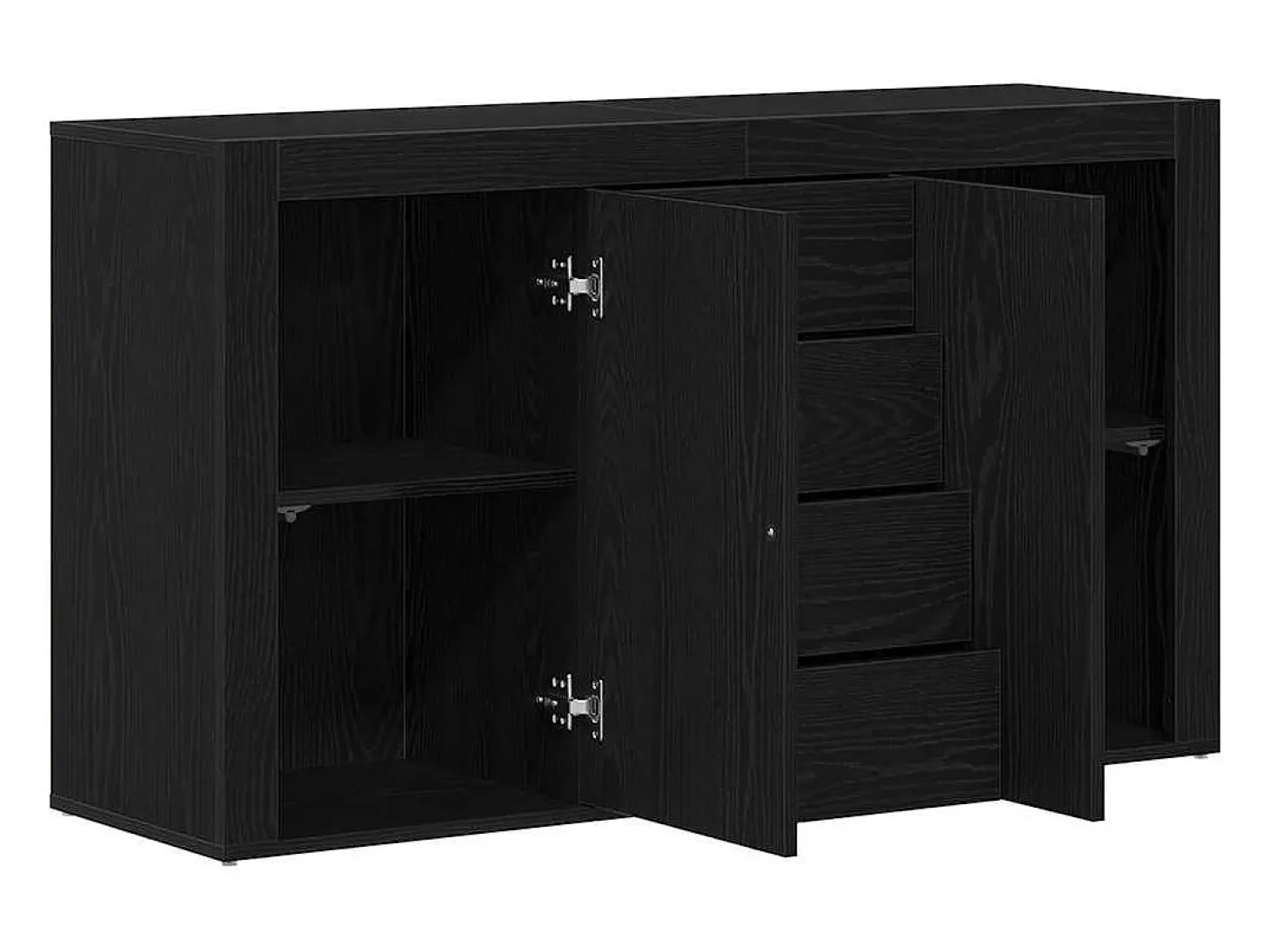 Vitrina Roble negro 120 x 36 x 69 cm Madera contrachapada