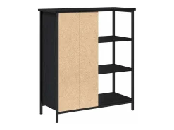 Vitrina Roble negro 70 x 30 x 80 cm Madera contrachapada