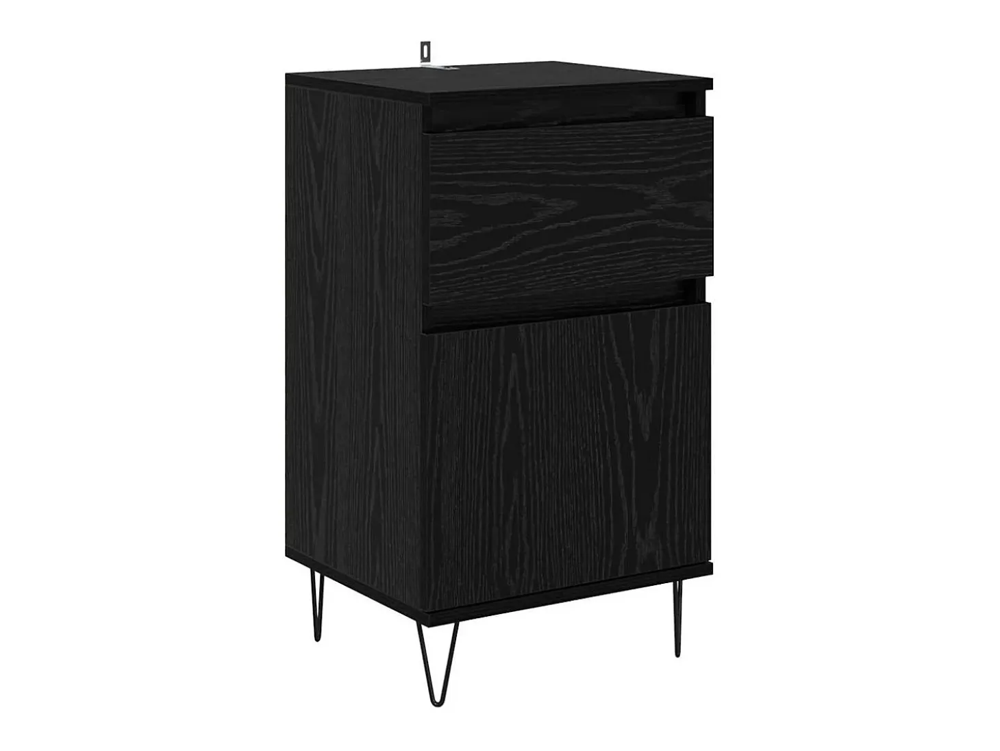 Vitrina Roble negro 35 x 40 x 70 cm Madera contrachapada