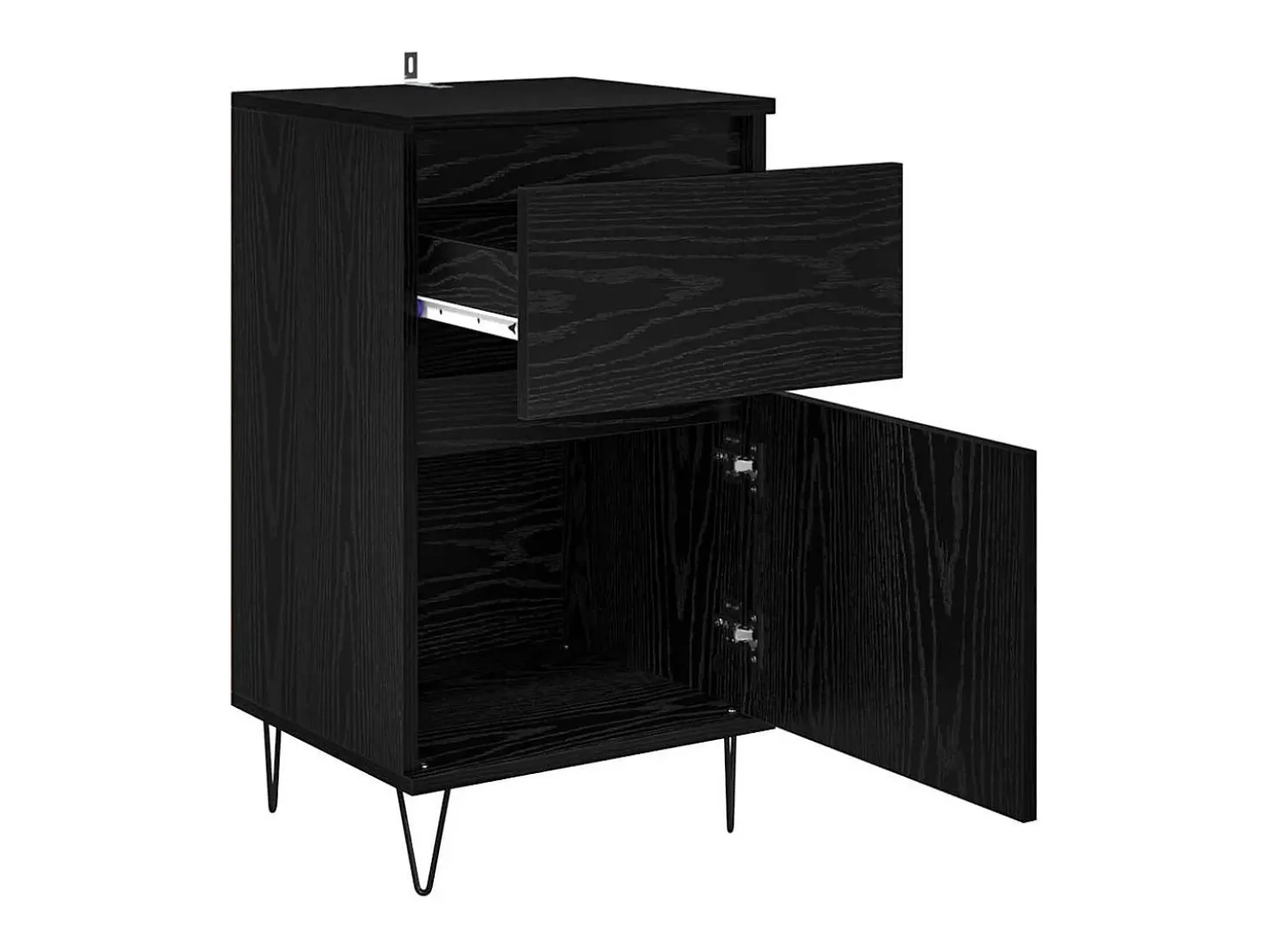 Vitrina Roble negro 35 x 40 x 70 cm Madera contrachapada