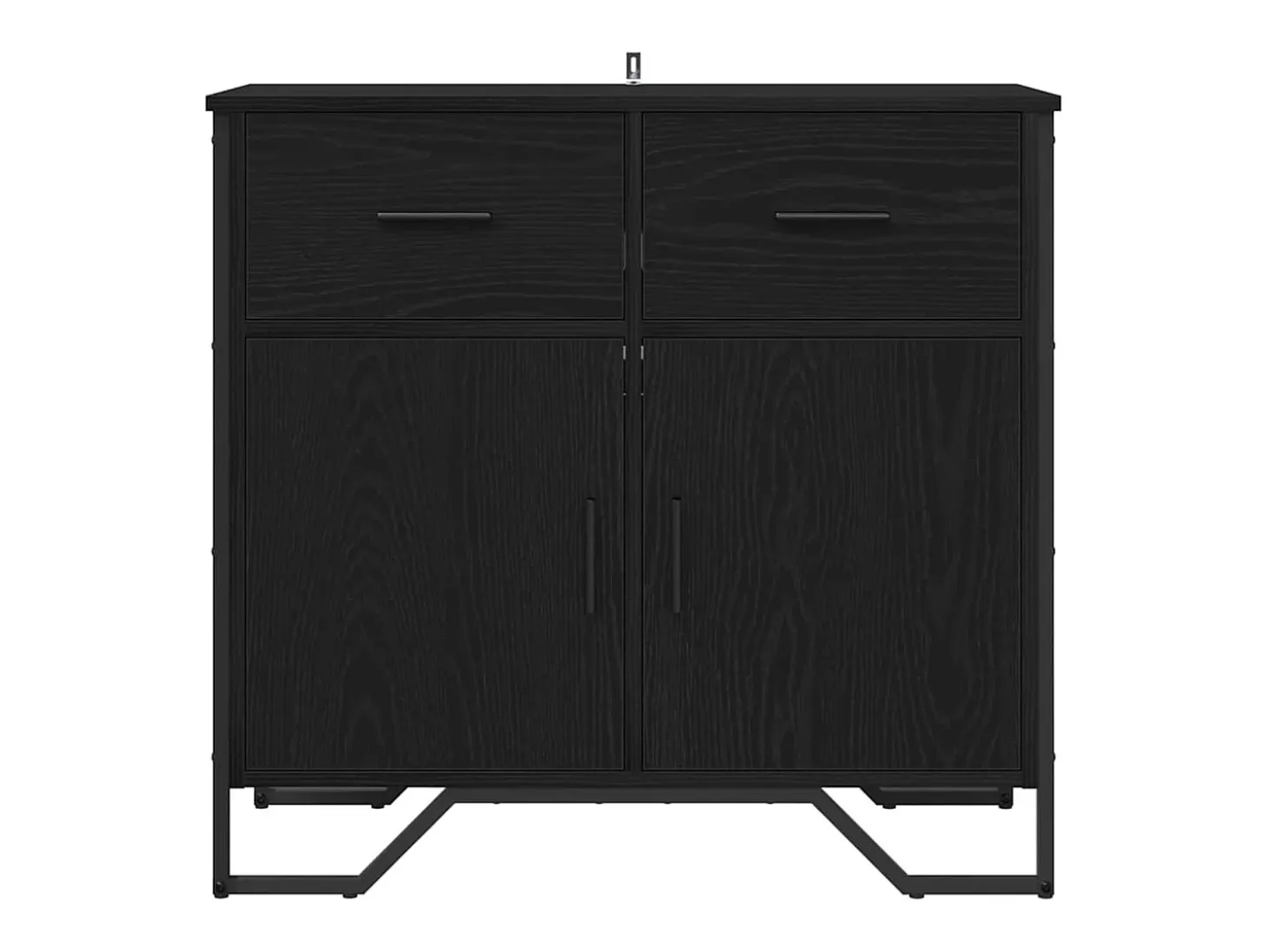 Vitrina Roble negro 79.5 x 35.5 x 74.5 cm Madera contrachapada