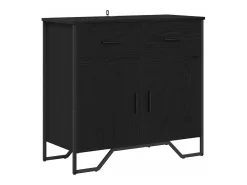 Vitrina Roble negro 79.5 x 35.5 x 74.5 cm Madera contrachapada