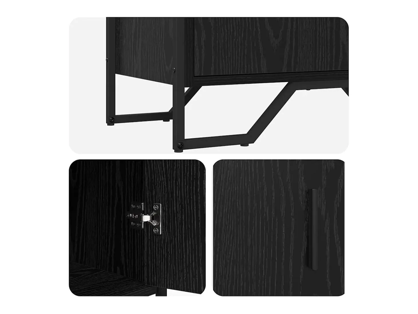Vitrina Roble negro 79.5 x 35.5 x 74.5 cm Madera contrachapada