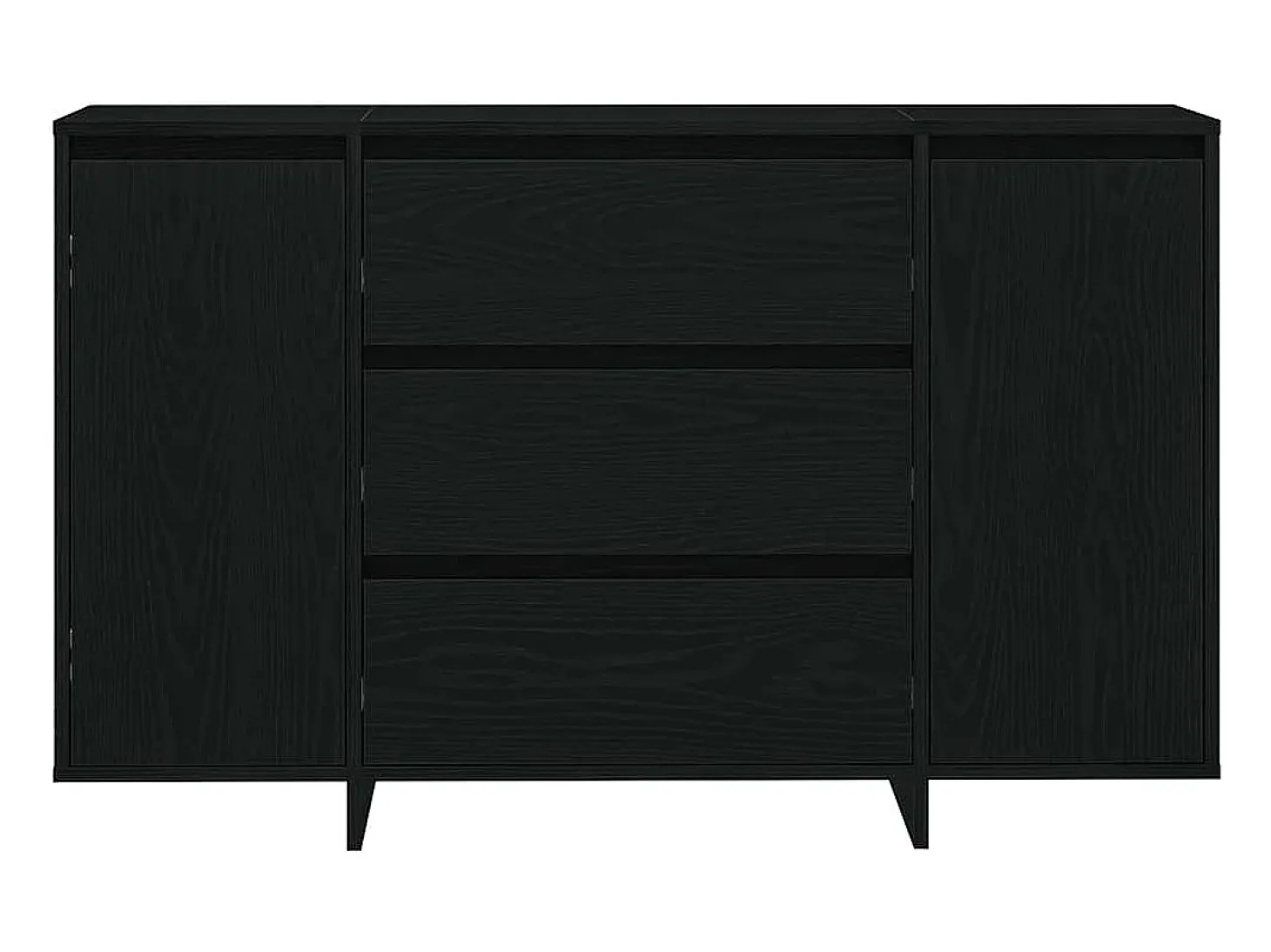 Vitrina Roble negro 120 x 41 x 75 cm Madera contrachapada
