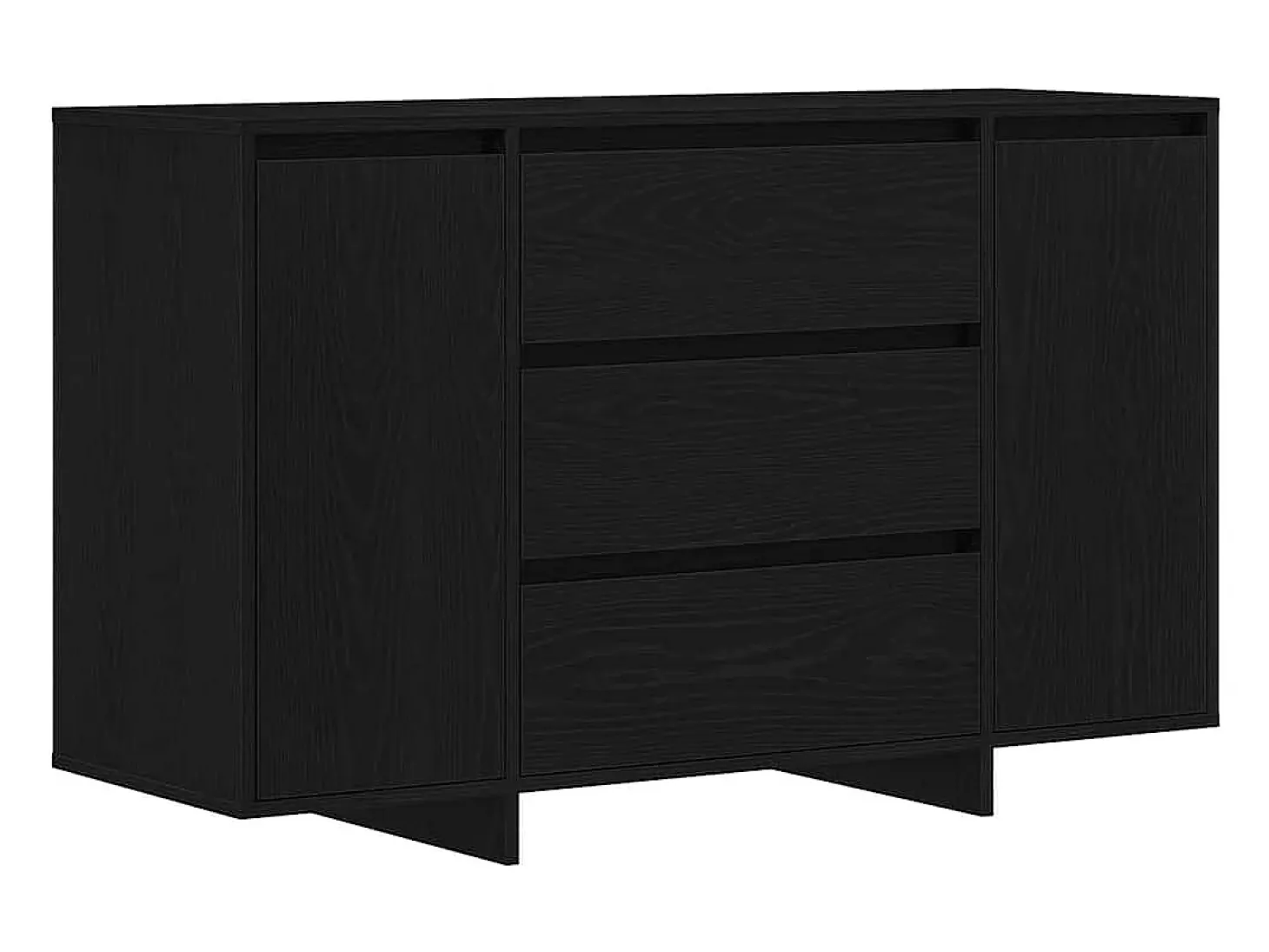 Vitrina Roble negro 120 x 41 x 75 cm Madera contrachapada