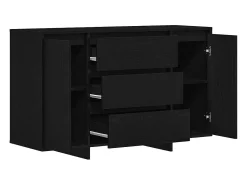 Vitrina Roble negro 120 x 41 x 75 cm Madera contrachapada