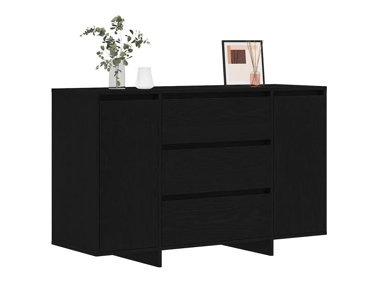 Vitrina Roble negro 120 x 41 x 75 cm Madera contrachapada