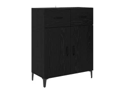 Vitrina Roble negro 34 x 69.5 x 90 cm Madera contrachapada