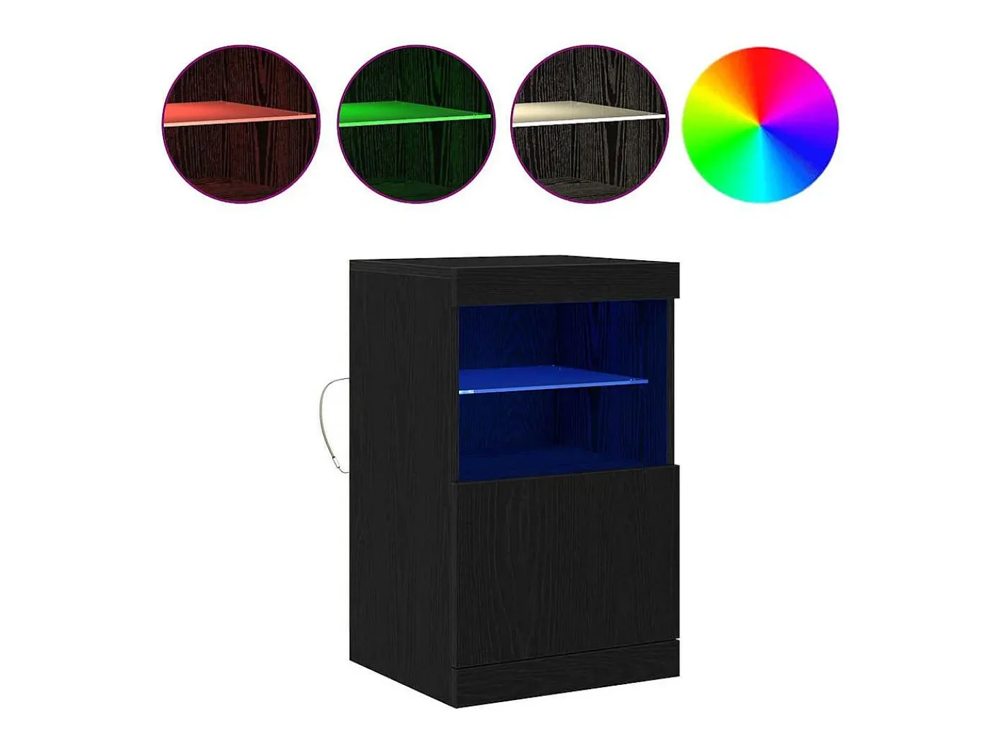 Vitrina Roble negro 41 x 37 x 67 cm Madera contrachapada