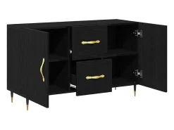 Vitrina Roble negro 100 x 36 x 60 cm Madera contrachapada