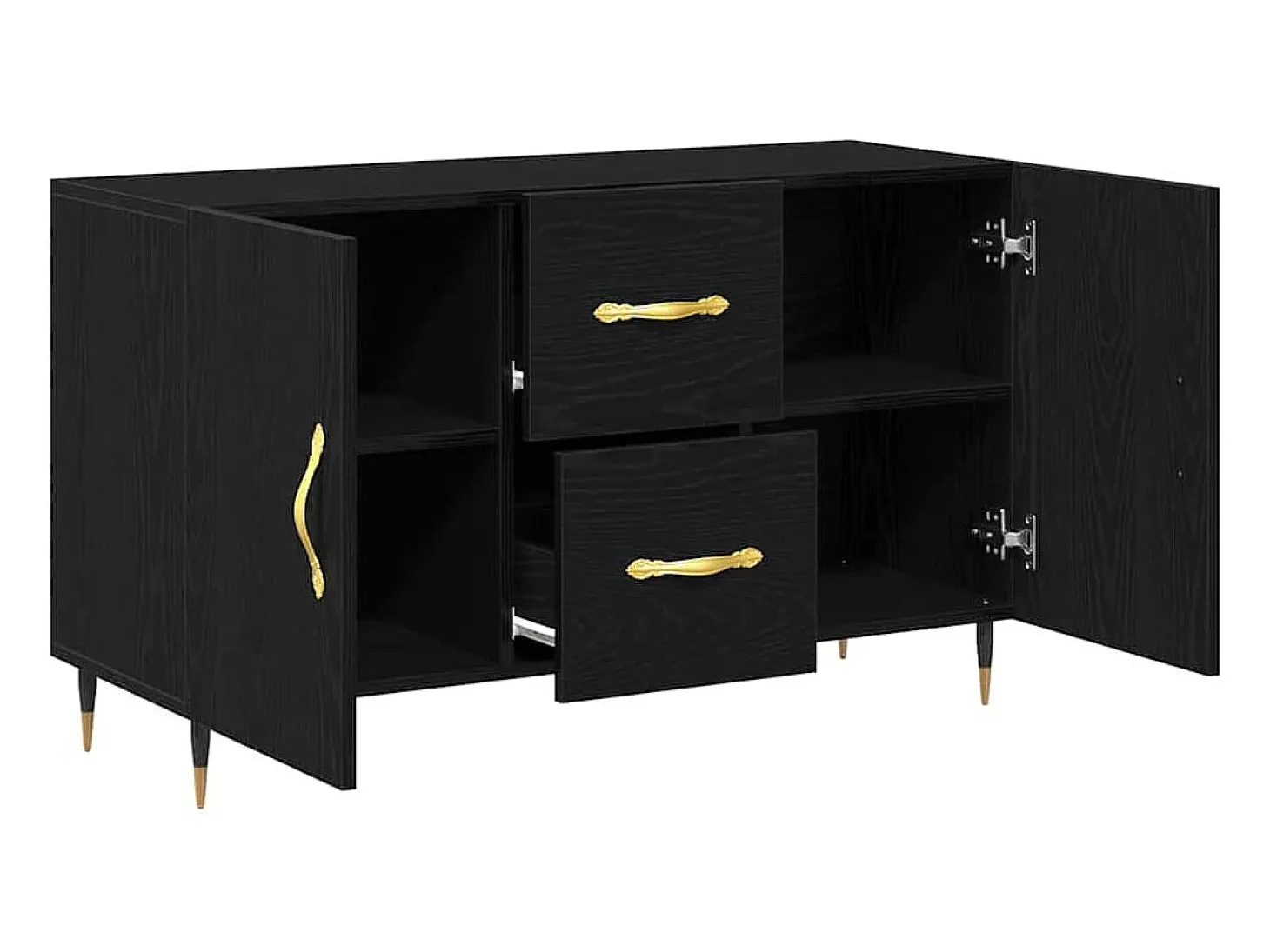 Vitrina Roble negro 100 x 36 x 60 cm Madera contrachapada