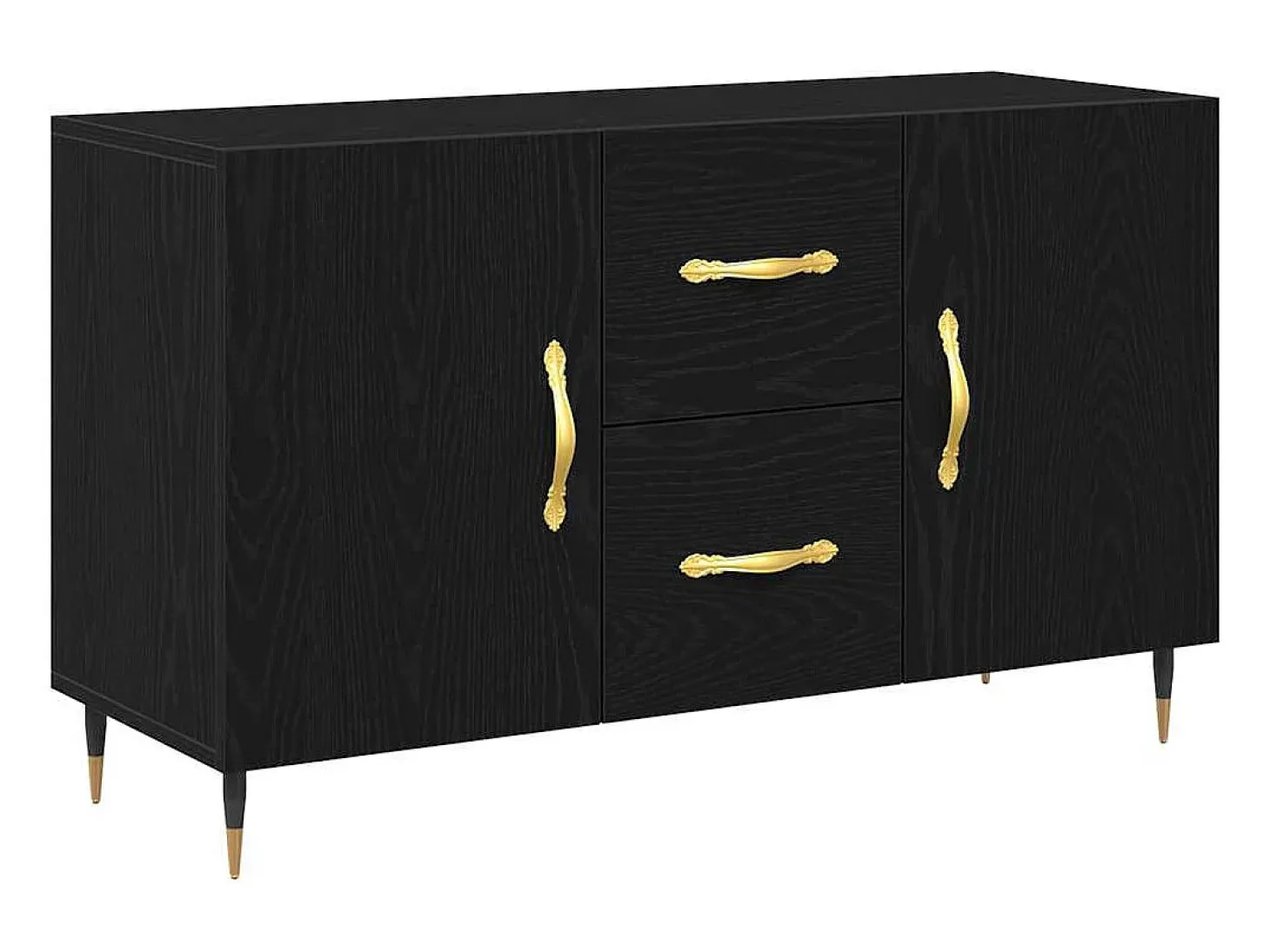 Vitrina Roble negro 100 x 36 x 60 cm Madera contrachapada