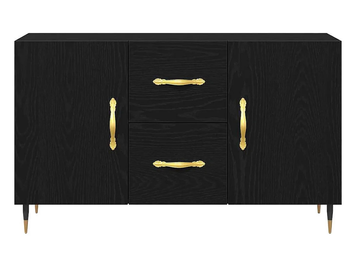 Vitrina Roble negro 100 x 36 x 60 cm Madera contrachapada