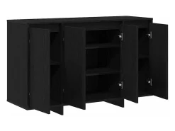 Vitrina Roble negro 120 x 41 x 75 cm Madera contrachapada