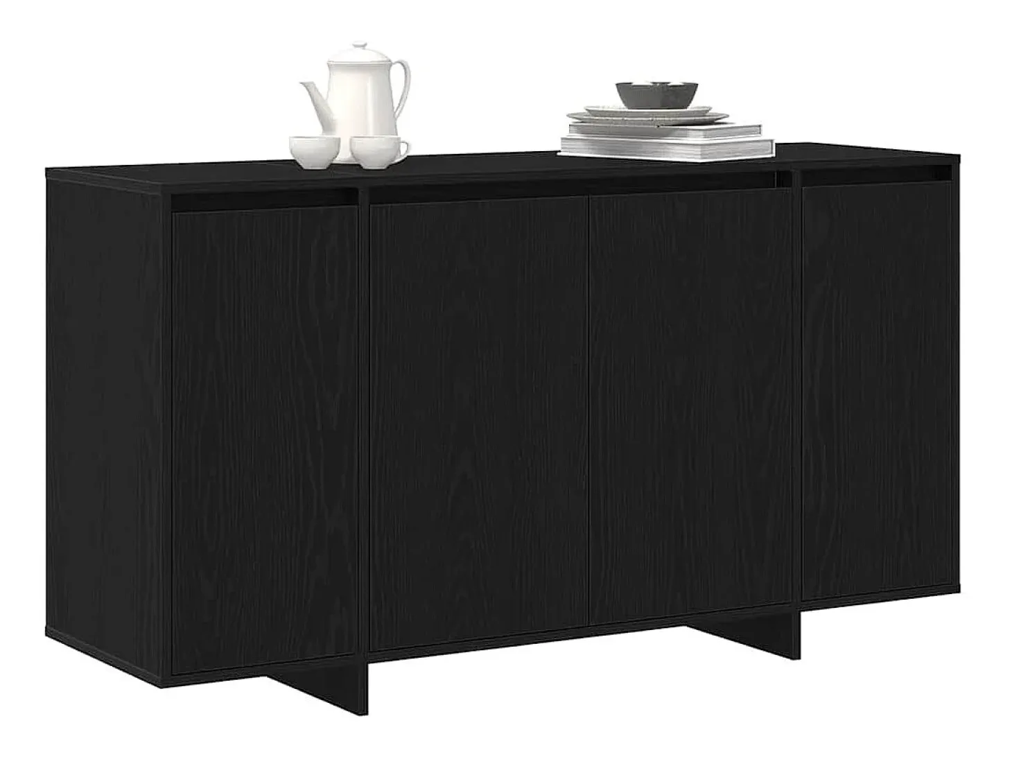 Vitrina Roble negro 120 x 41 x 75 cm Madera contrachapada