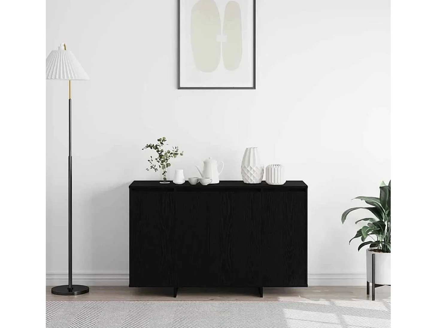 Vitrina Roble negro 120 x 41 x 75 cm Madera contrachapada