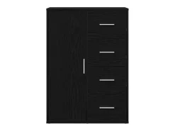 Vitrina Roble negro 60 x 31 x 84 cm Madera contrachapada