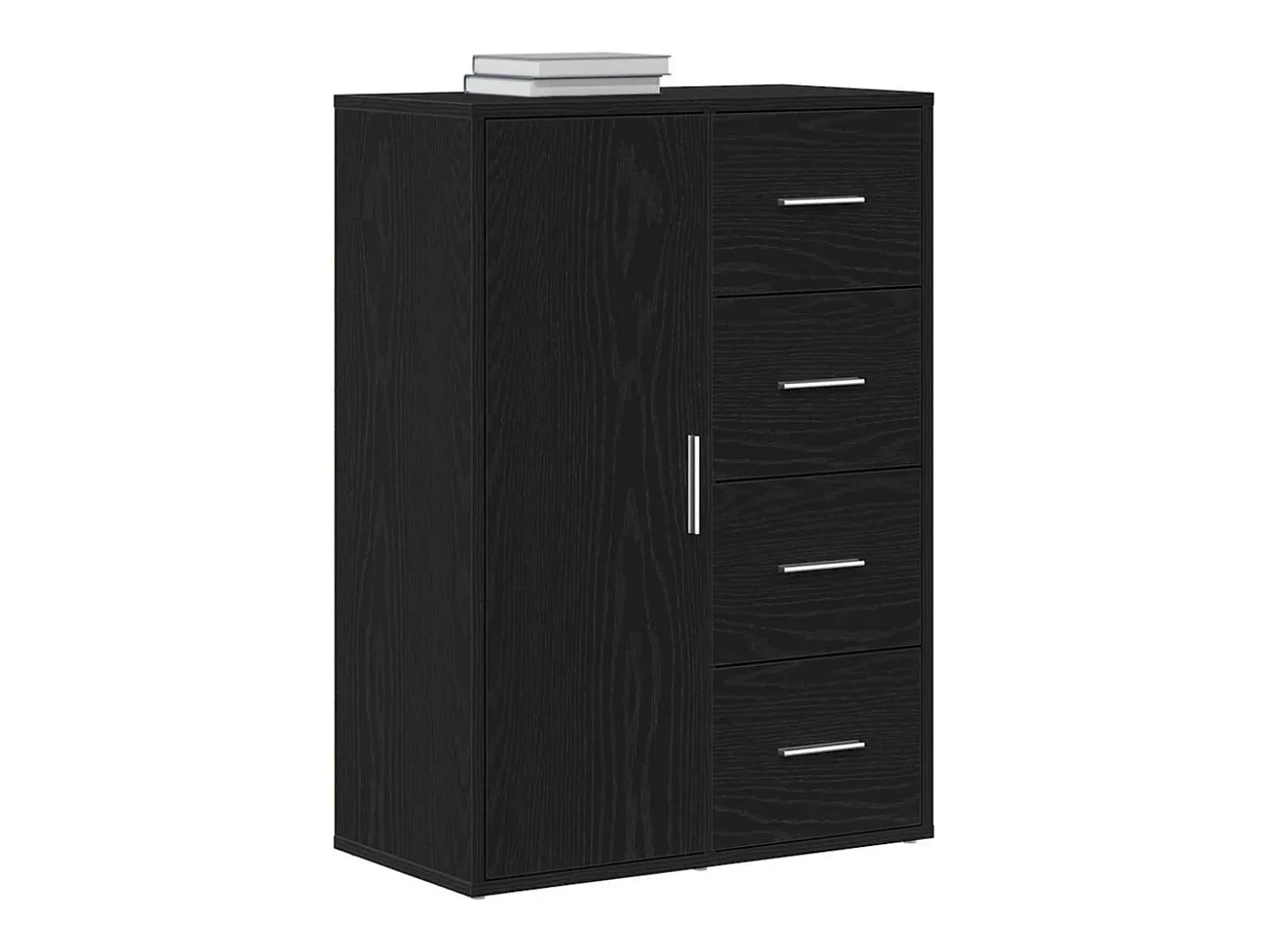 Vitrina Roble negro 60 x 31 x 84 cm Madera contrachapada