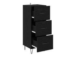 Vitrina Roble negro 34 x 34.5 x 90 cm Madera contrachapada