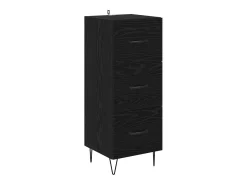 Vitrina Roble negro 34 x 34.5 x 90 cm Madera contrachapada