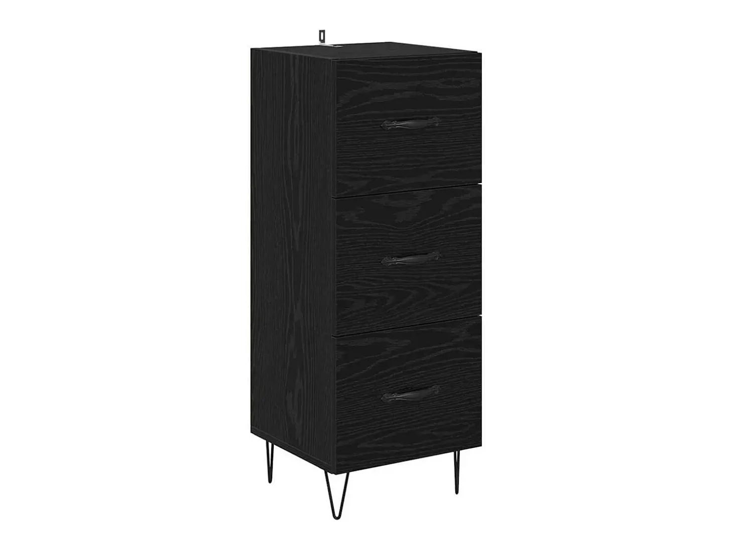 Vitrina Roble negro 34 x 34.5 x 90 cm Madera contrachapada