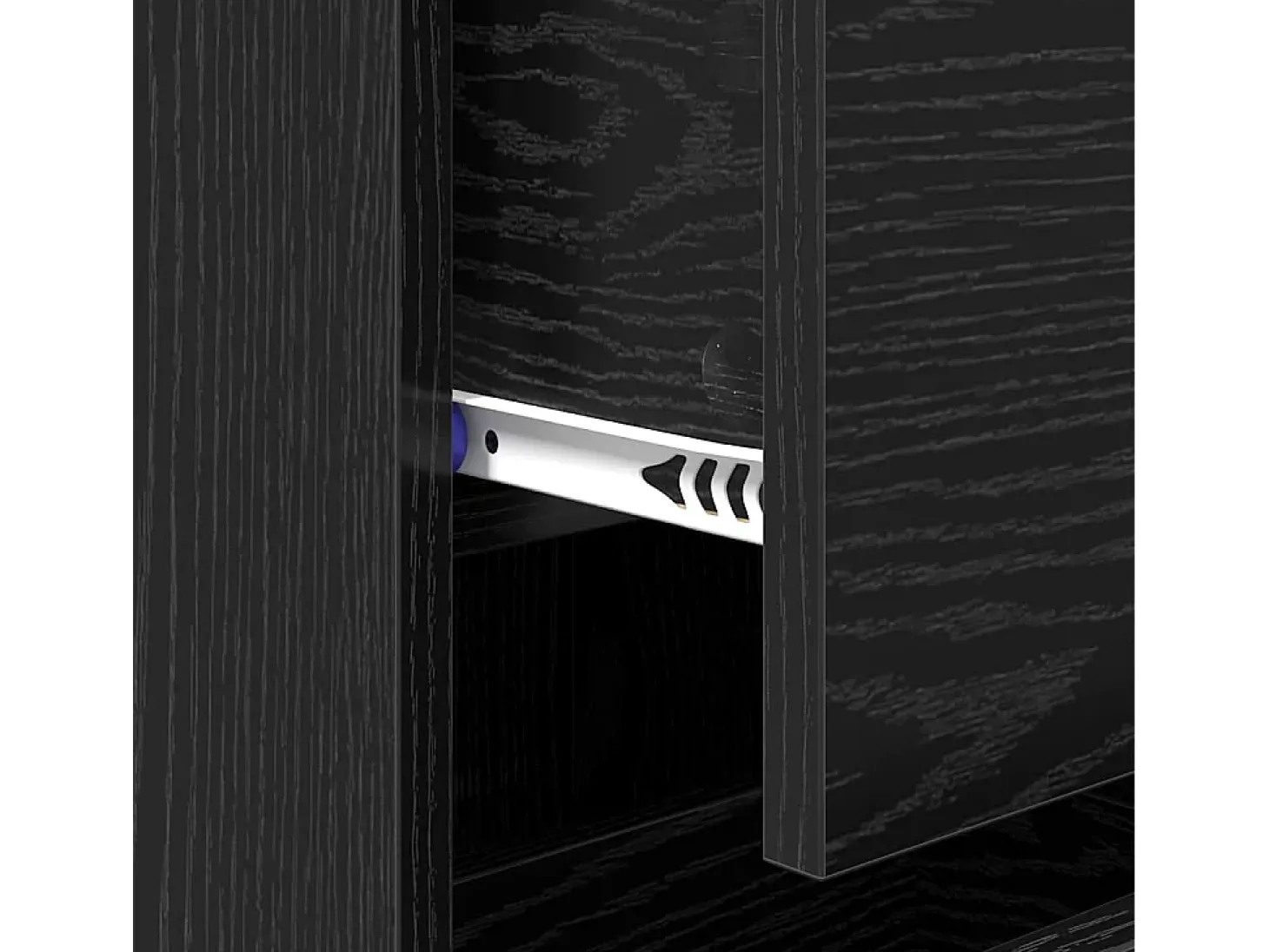 Vitrina Roble negro 34 x 34.5 x 90 cm Madera contrachapada