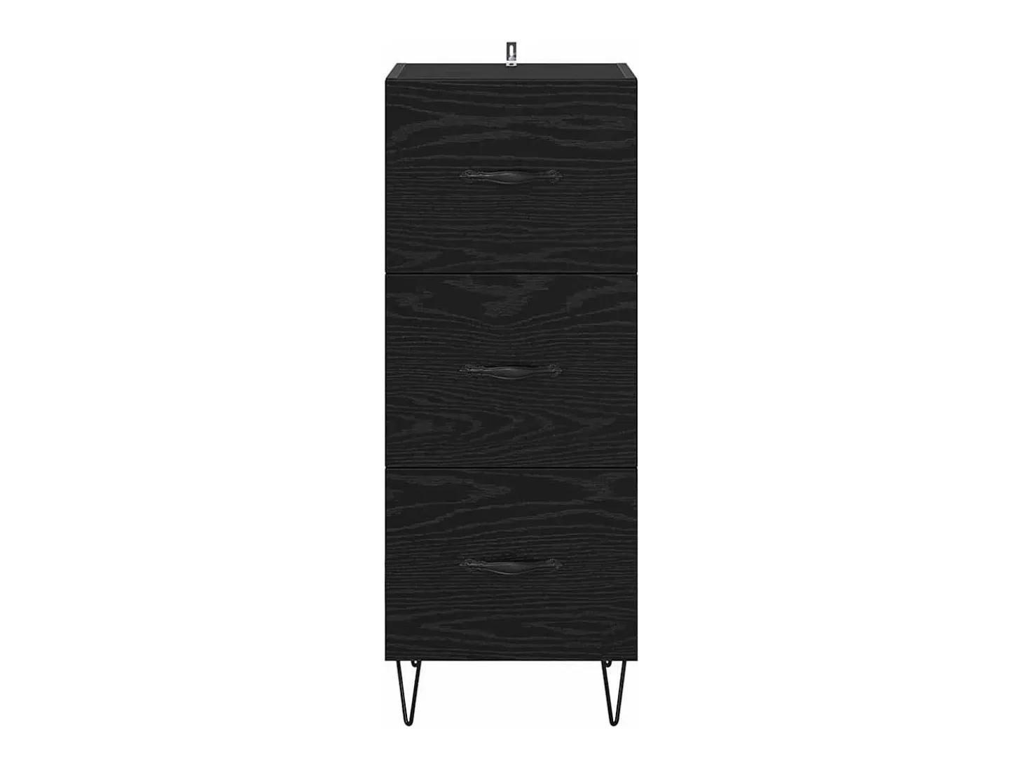 Vitrina Roble negro 34 x 34.5 x 90 cm Madera contrachapada