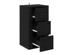 Vitrina Roble negro 40 x 33 x 70 cm Madera contrachapada