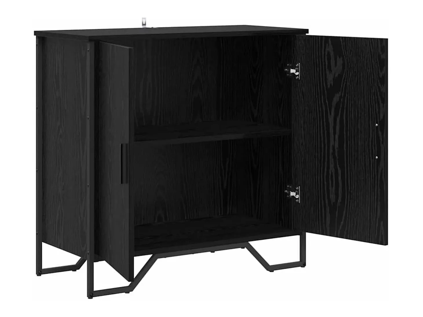 Vitrina Roble negro 78 x 35.5 x 74.5 cm Madera contrachapada