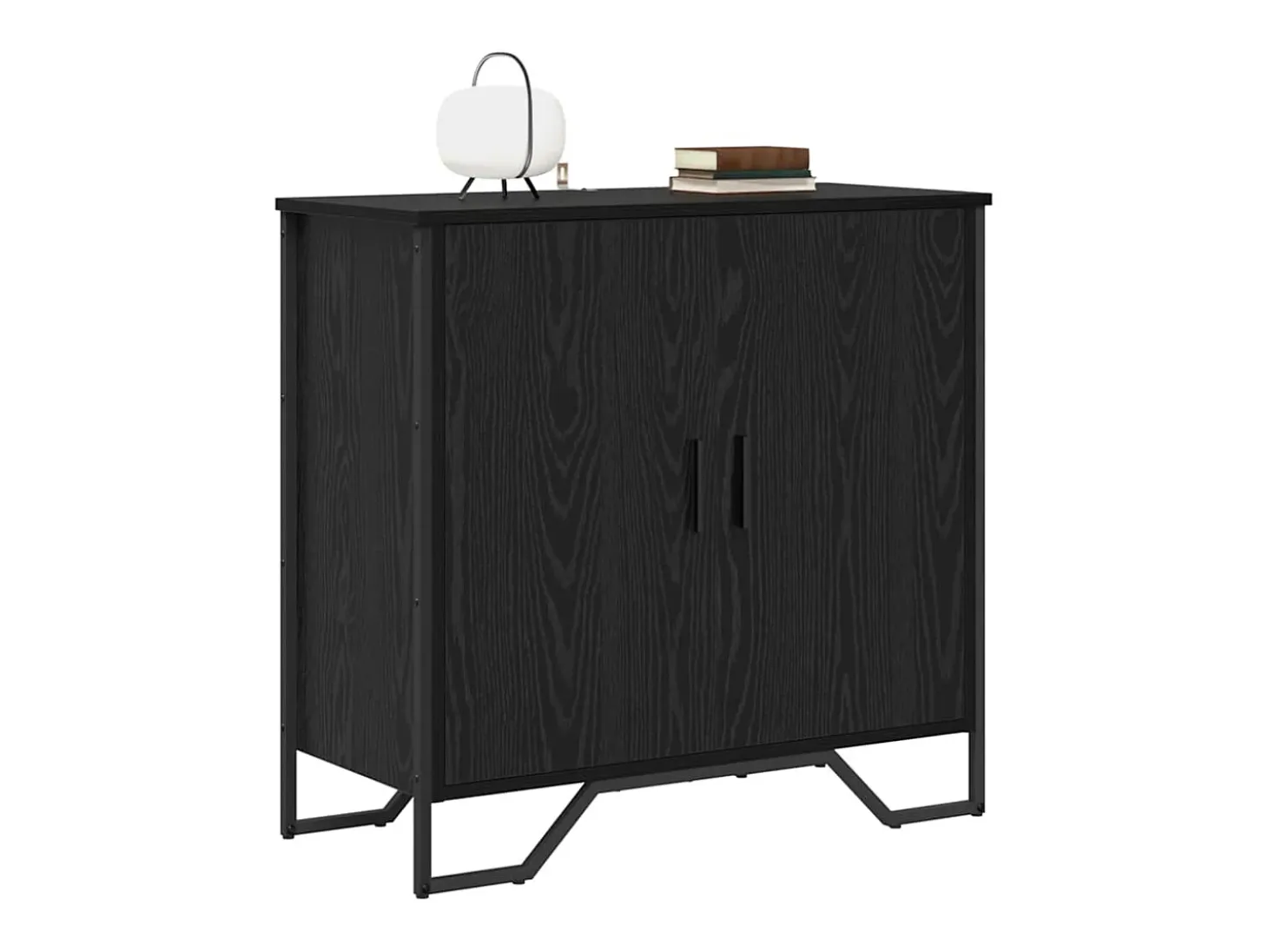 Vitrina Roble negro 78 x 35.5 x 74.5 cm Madera contrachapada