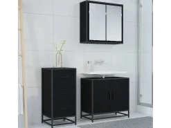 Vitrina Roble negro 35.5 x 35 x 76 cm Madera contrachapada