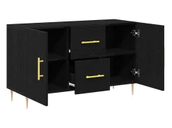 Vitrina Roble negro 100 x 36 x 60 cm Madera contrachapada