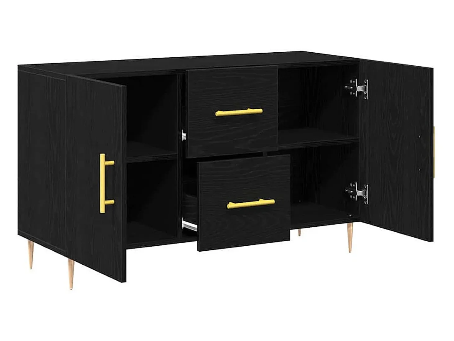 Vitrina Roble negro 100 x 36 x 60 cm Madera contrachapada