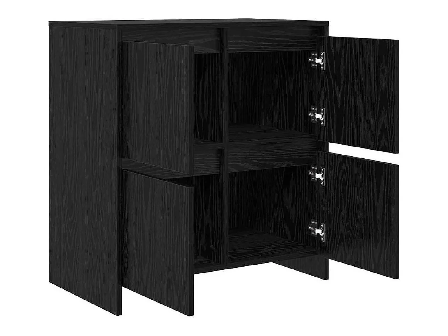 Vitrina Roble negro 70 x 41 x 75 cm Madera contrachapada